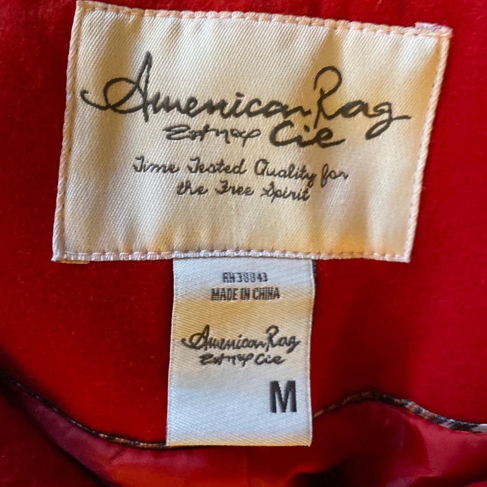 Red American Rag Peacoat - Picture 2 of 3